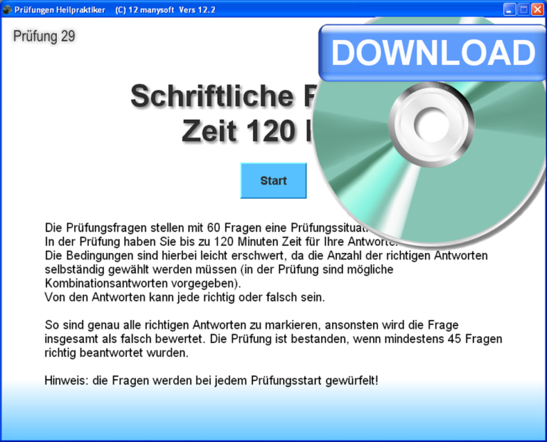Heilpraktikerprüfung Prüfungstrainer - manysoft.de